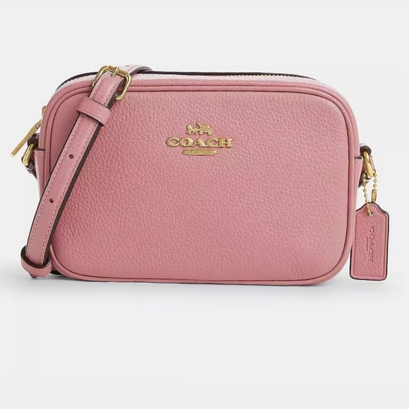 Coach True Pink Leather Mini Jamie Camera Crossbody Bag - Picture 1 of 9